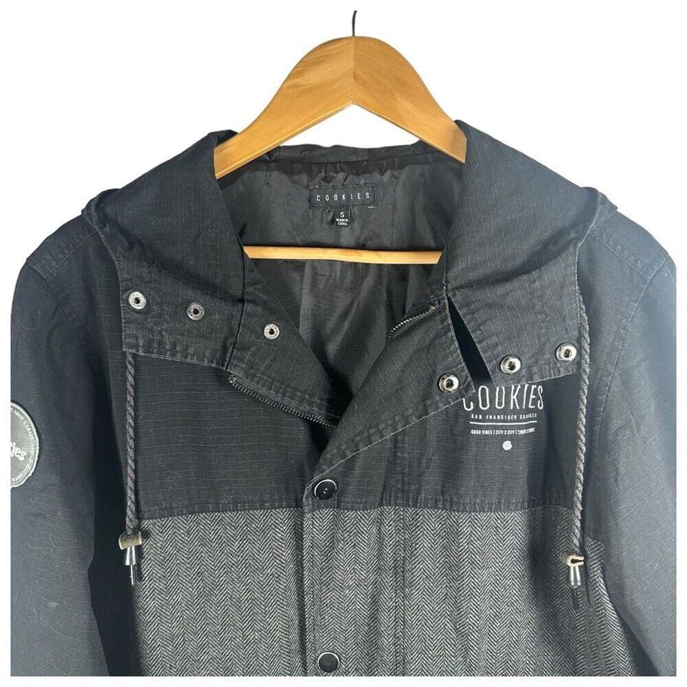 Cookies Designer Streetwear Wool Full Zip Coat Men’s S - Urban Preppy Luxury Y2K - Picture 4 of 16